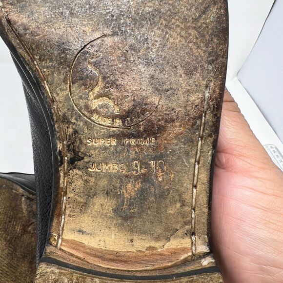 VINTAGE LUXURY PRADA BUSINESS LOAFER SHOES 2D0025 BLACK LEATHER US 9 - Picture 9 of 16